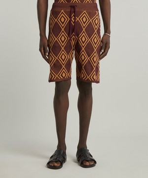 Dries Van Noten - Knitted Graphic Jacquard Shorts image number 2