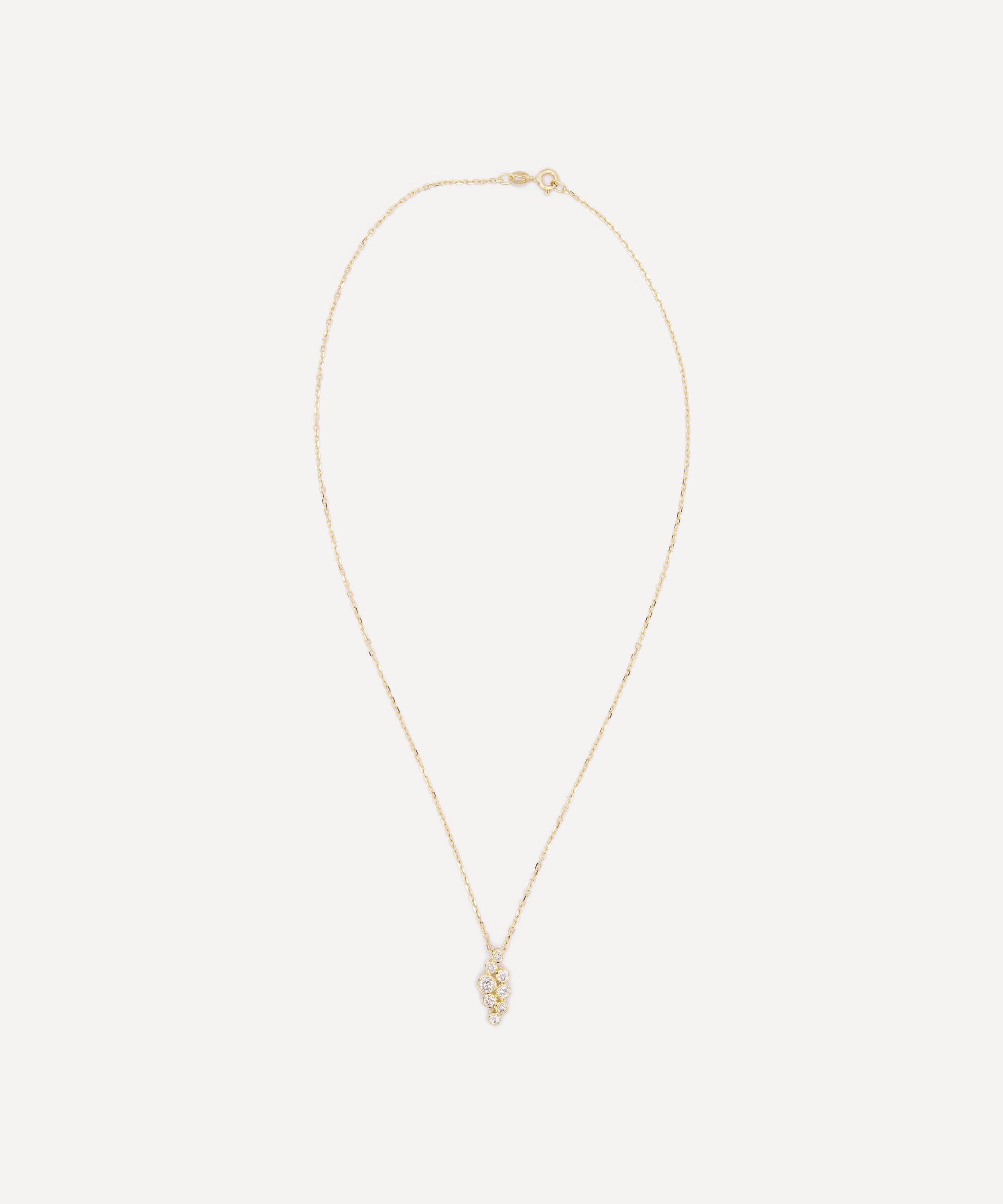 Kojis - 18ct Gold Diamond Bubble Pendant Necklace image number 1