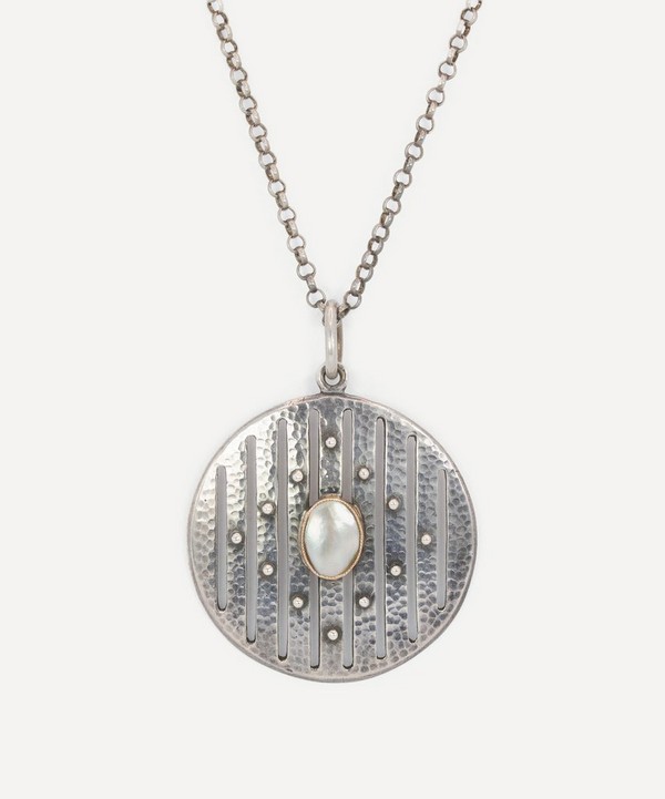 Kojis - Silver Murrle Bennett and Co Large Blister Pearl Pendant Necklace image number null