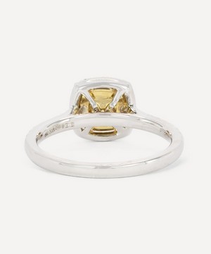 Kojis - Platinum Yellow Diamond Cluster Engagement Ring image number 2