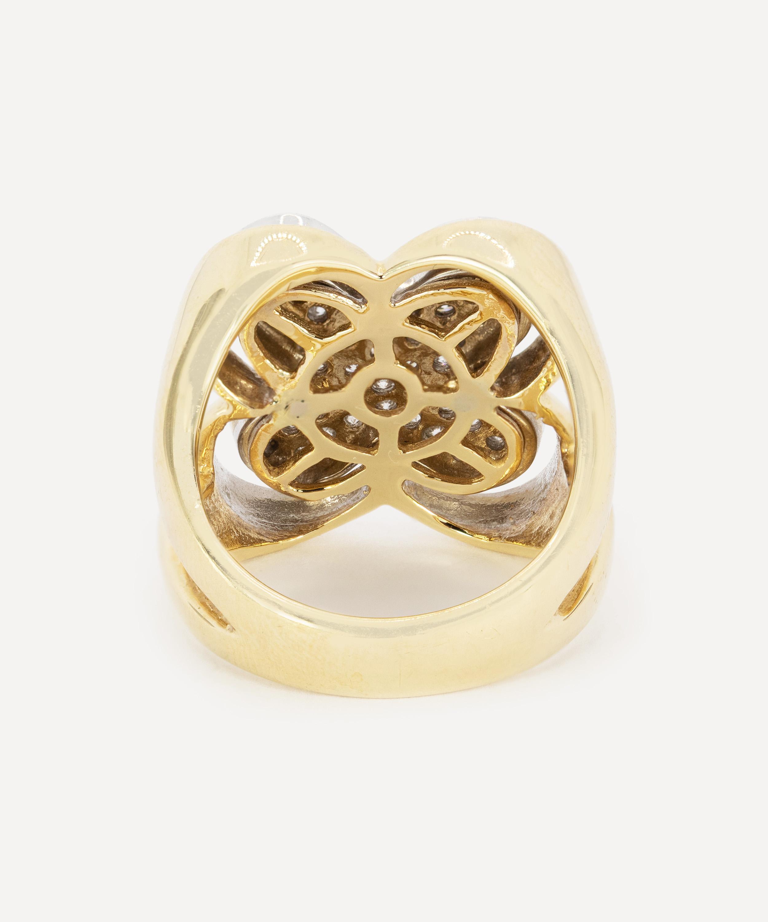 Diamond hot sale clover ring