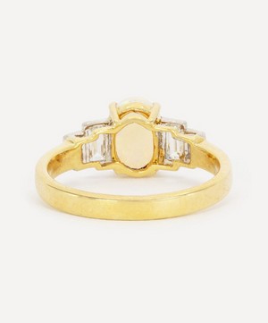 Kojis - 18ct Gold Opal and Diamond Five Stone Ring image number 3