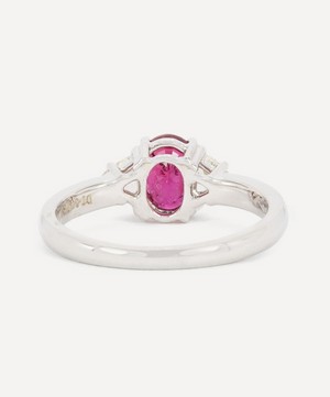 Kojis - 18ct White Gold Ruby and Diamond Trilogy Ring image number 2
