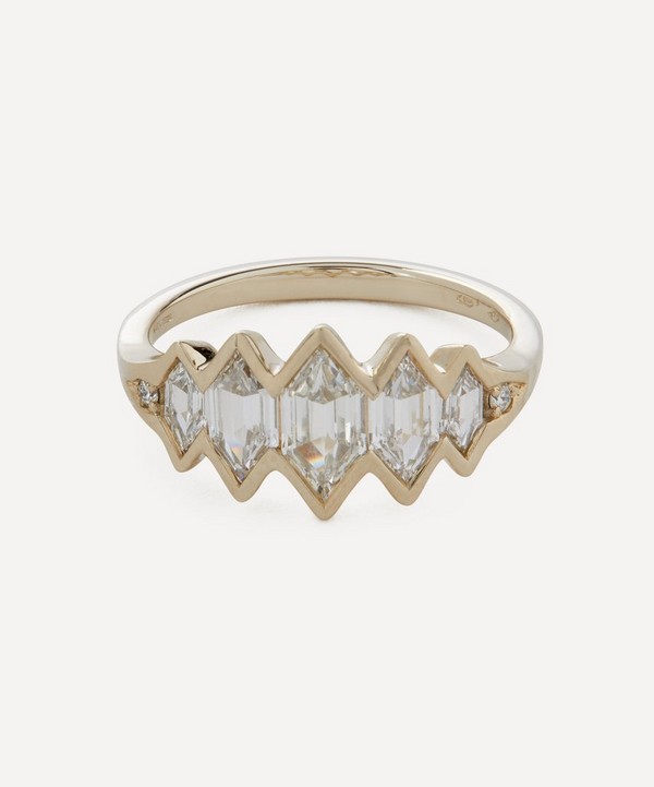Artemer - 18ct Gold Mountain Lake Diamond Engagement Ring image number null
