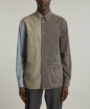 JW Anderson - Classic Fit Patchwork Shirt image number 2