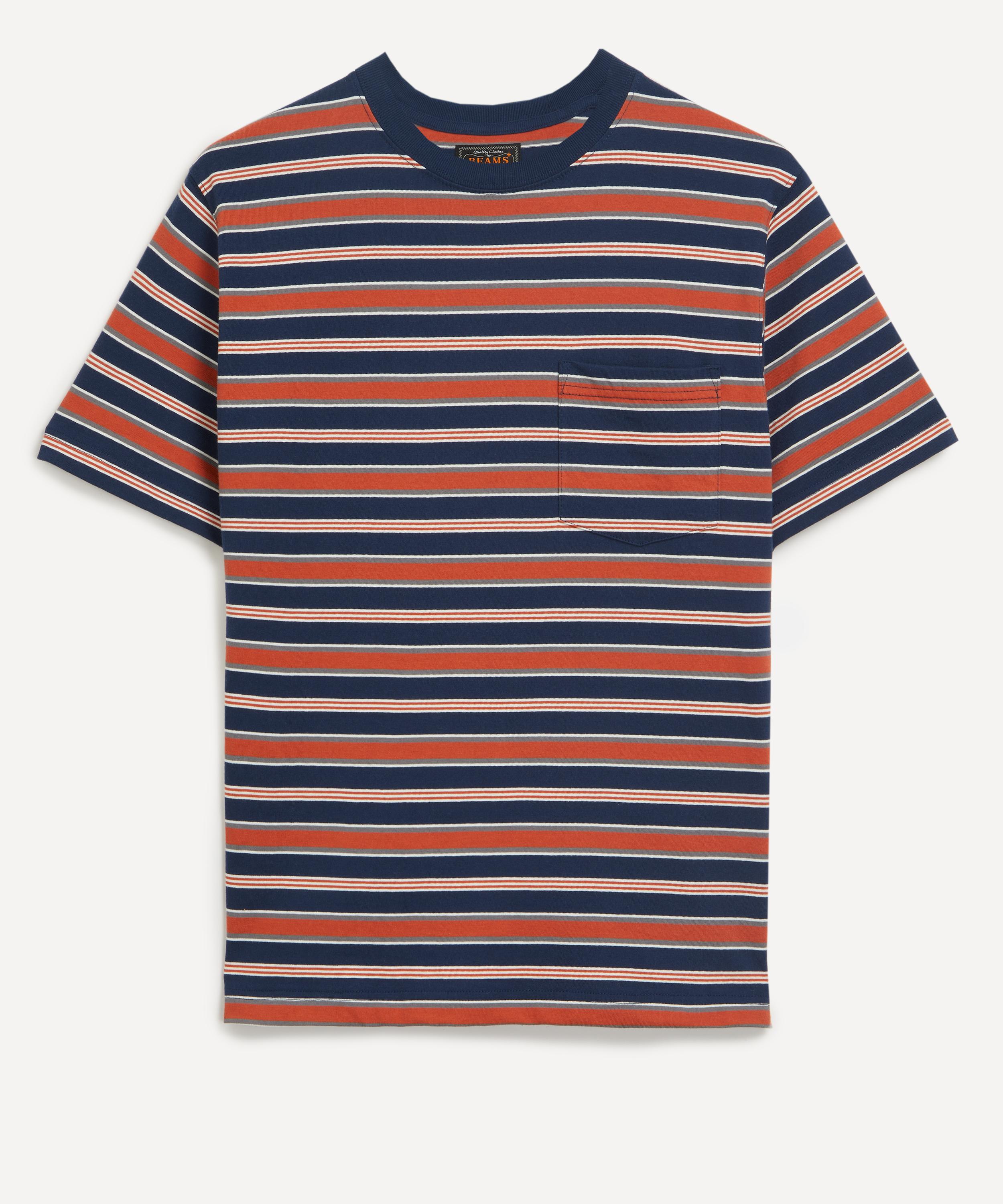 Beams - Pocket Tee Striped Cotton-Jersey T-Shirt image number 0