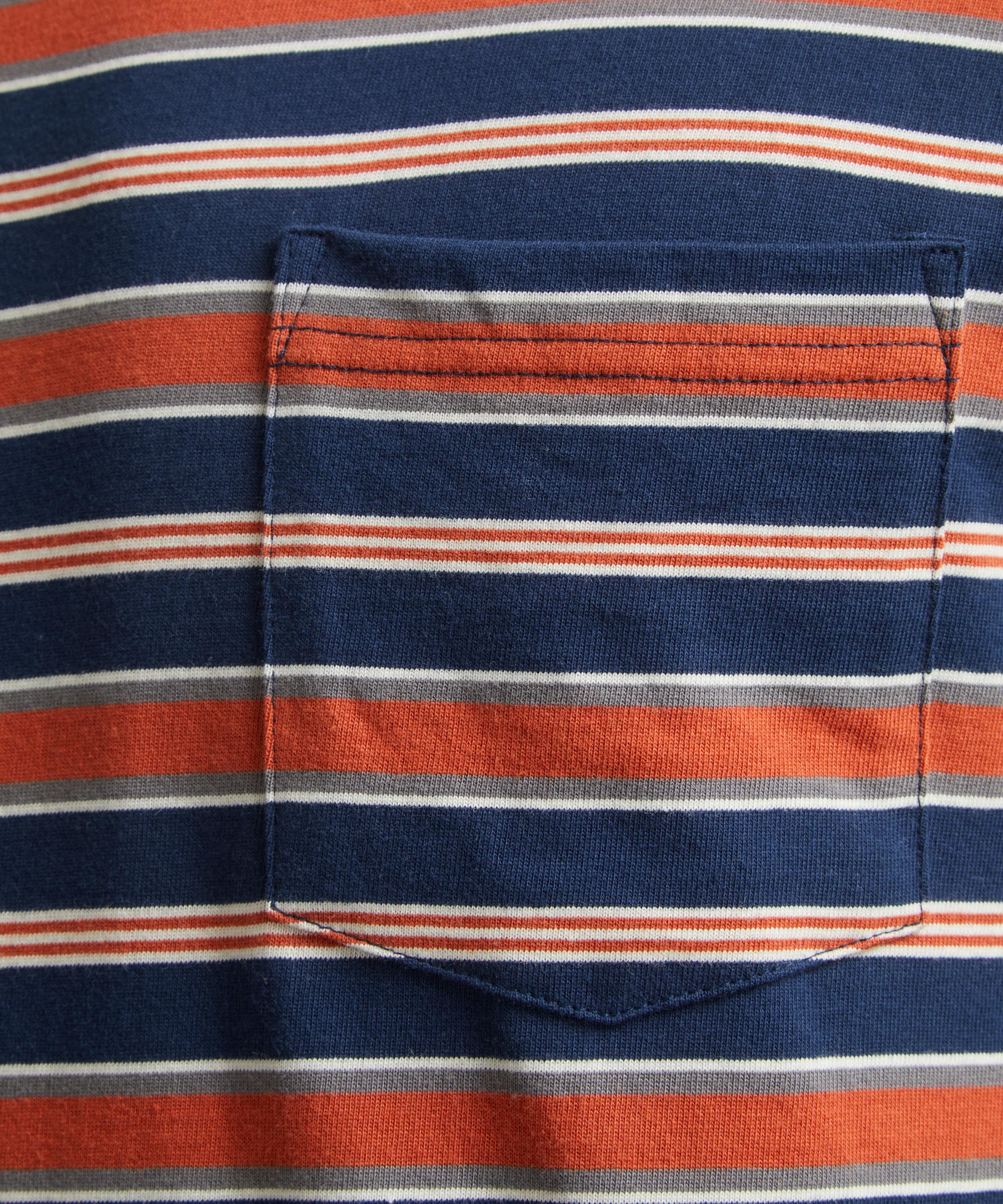 Beams - Pocket Tee Striped Cotton-Jersey T-Shirt image number 4