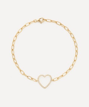 Roxanne First - 14ct Gold Big Love Heart Bracelet image number 0
