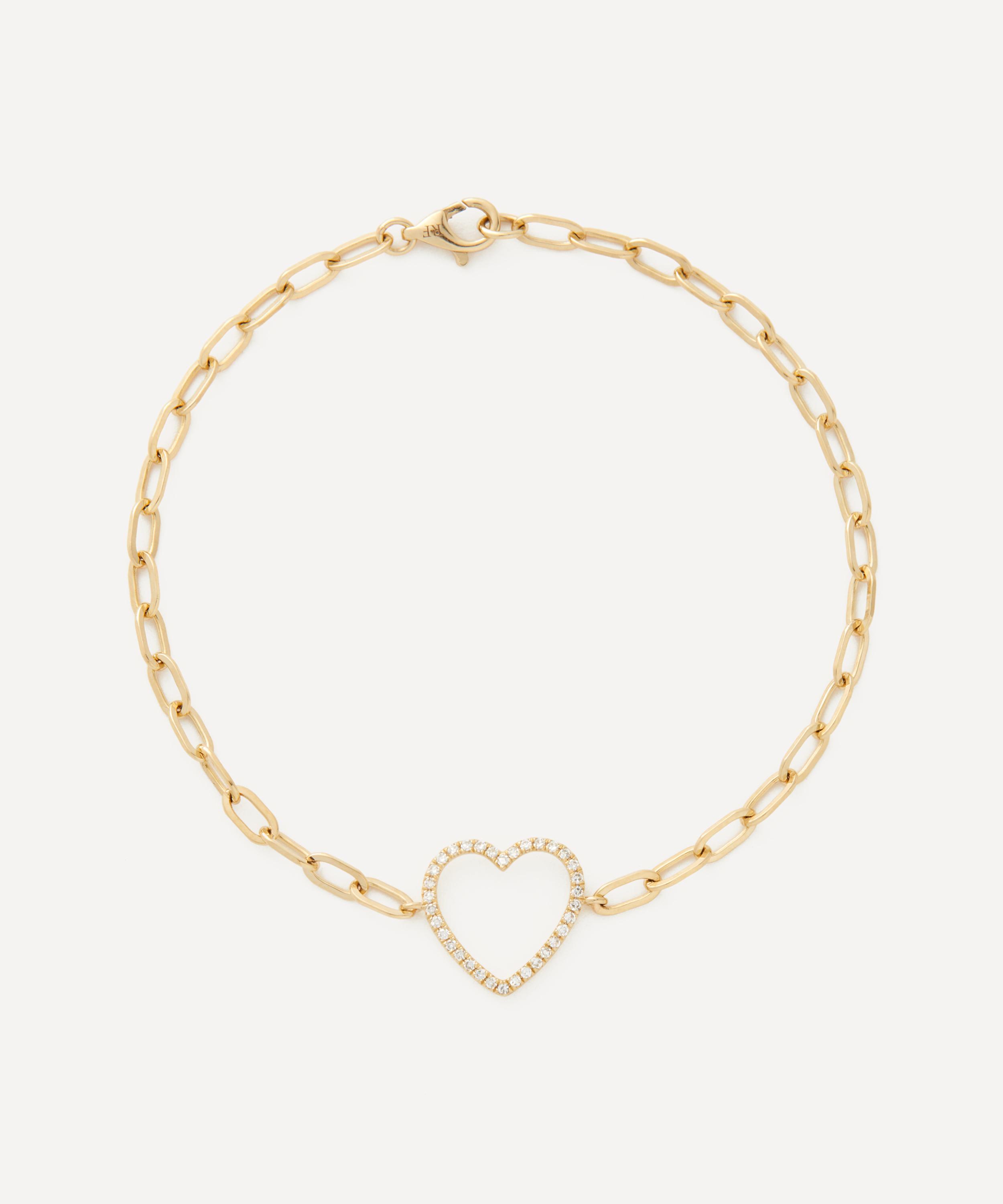 Roxanne First - 14ct Gold Big Love Heart Bracelet image number 0