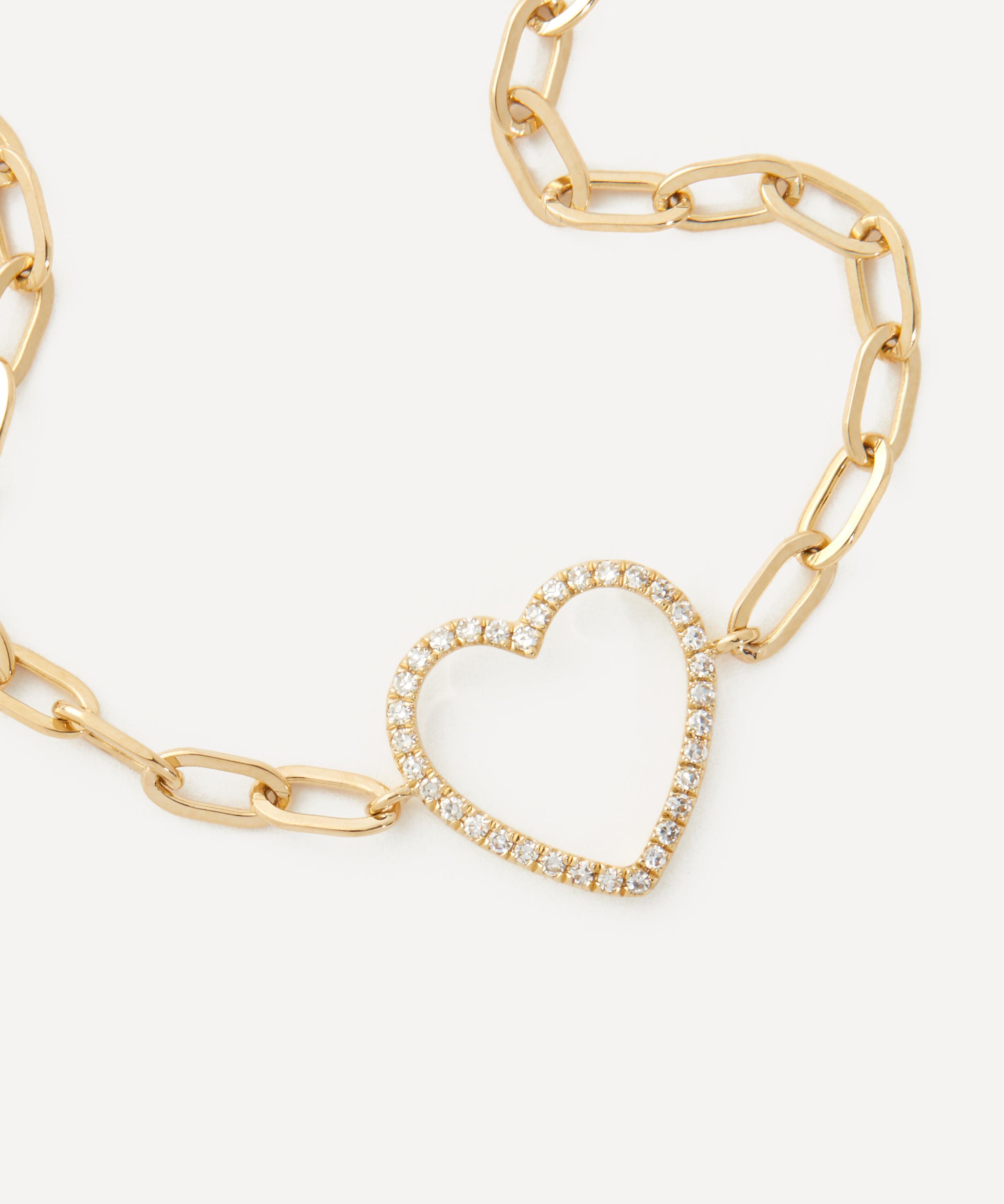 Roxanne First - 14ct Gold Big Love Heart Bracelet image number 1