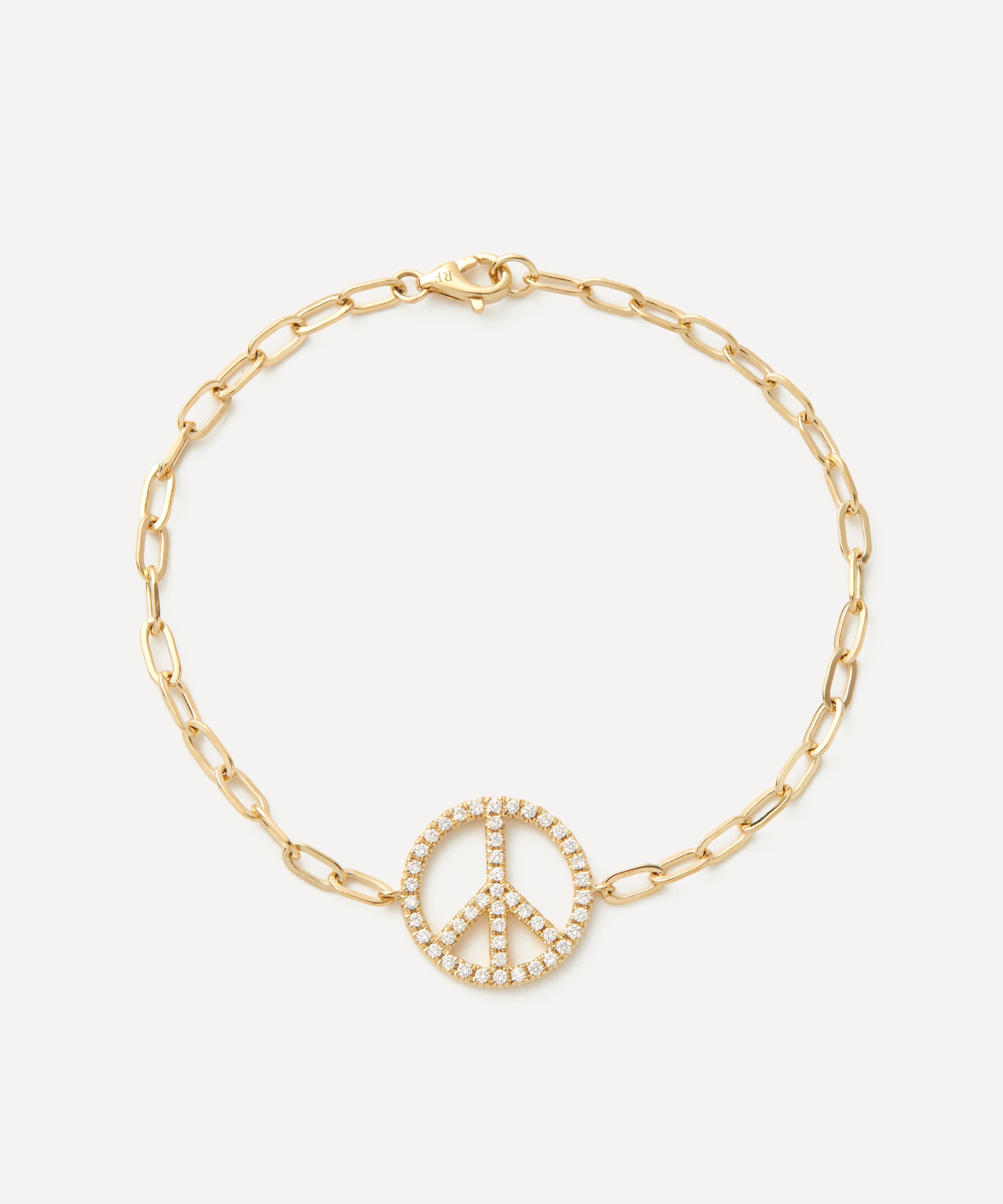 Roxanne First - 14ct Gold Peace Out Diamond Bracelet image number 0