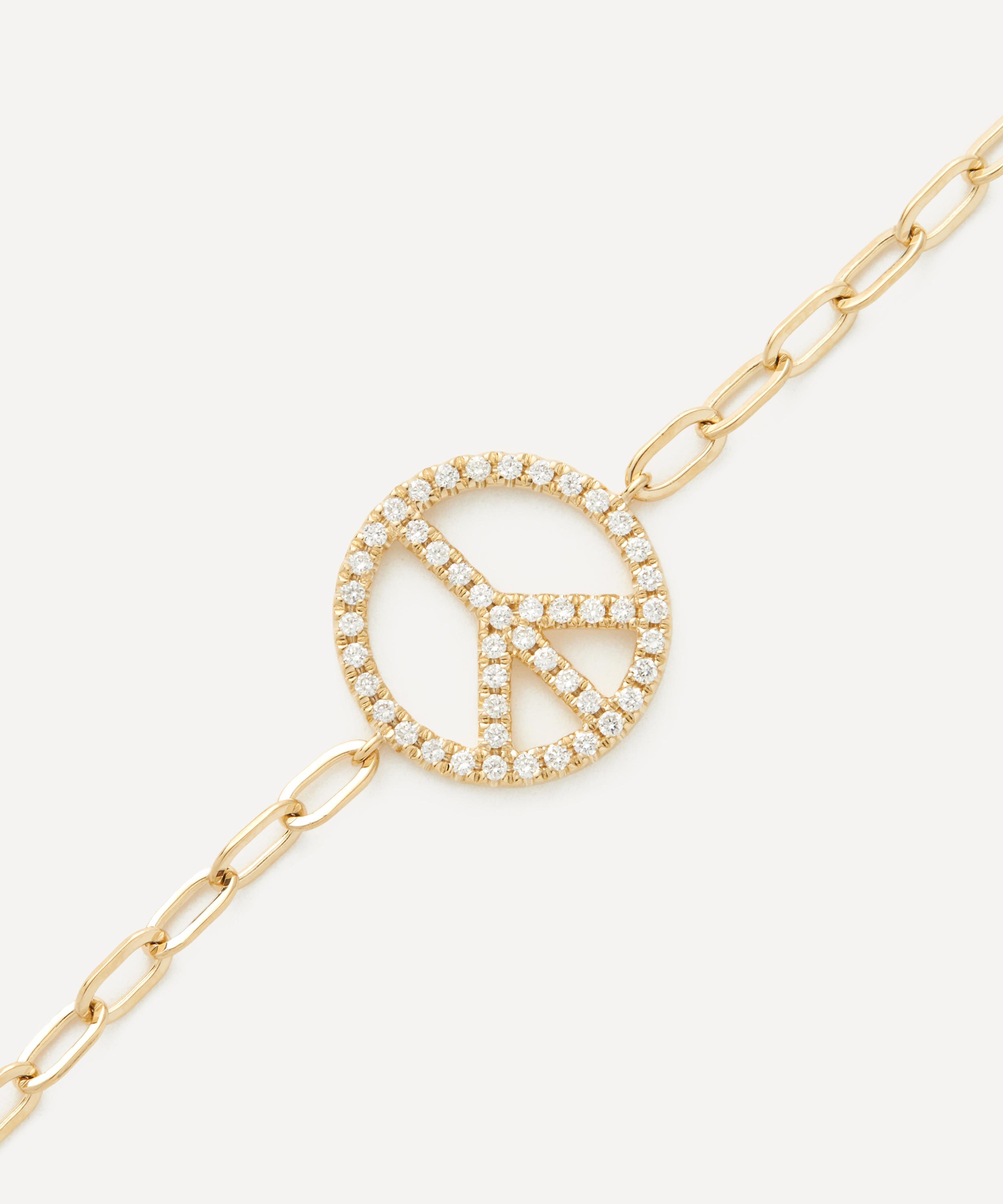 Roxanne First - 14ct Gold Peace Out Diamond Bracelet image number 1