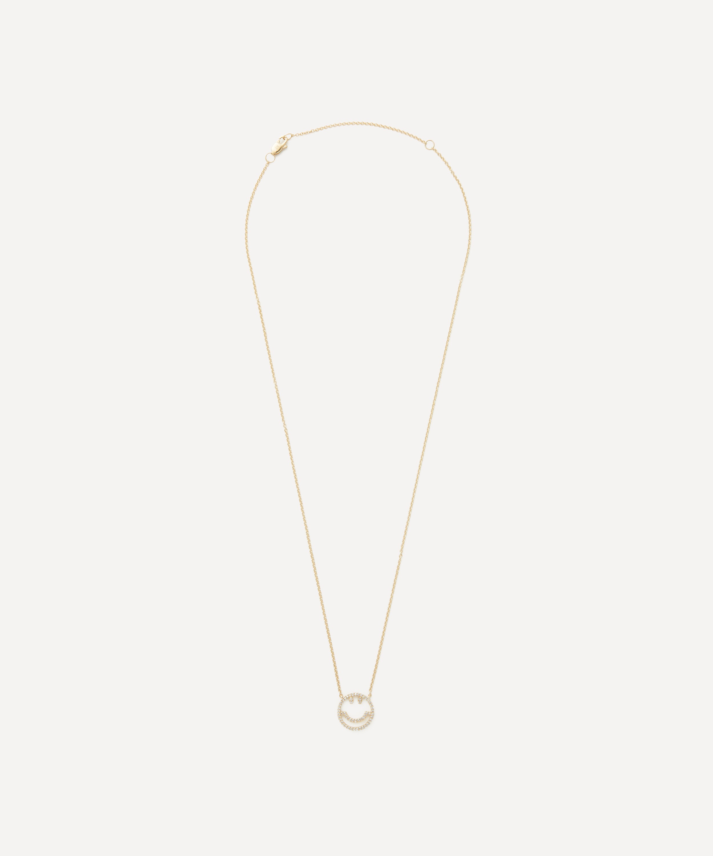 Roxanne First - 14ct Gold Have a Nice Day Diamond Pendant Necklace image number 2