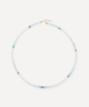 Roxanne First - 9ct Gold Aquamarine Beaded Necklace image number 0