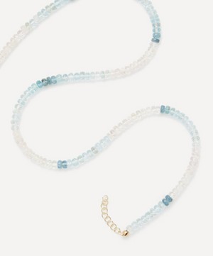 Roxanne First - 9ct Gold Aquamarine Beaded Necklace image number 2
