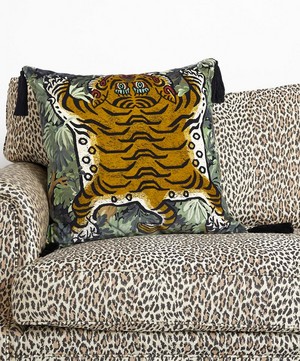 House of Hackney - Foris Saber Tassel Velvet Cushion image number 1