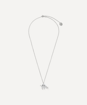 Alex Monroe - Sterling Silver Grazing Doe Pendant Necklace image number 1