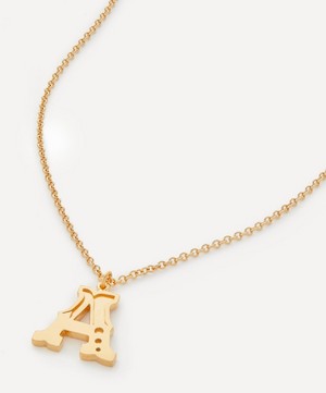 Alex Monroe - 18ct Gold-Plated Vermeil Silver Just My Type Letter A Necklace image number 0