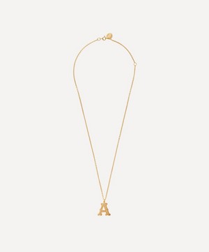 Alex Monroe - 18ct Gold-Plated Vermeil Silver Just My Type Letter A Necklace image number 2
