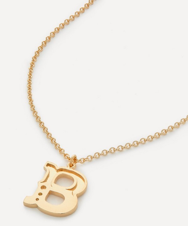 Alex Monroe - 18ct Gold-Plated Vermeil Silver Just My Type Letter B Necklace image number null