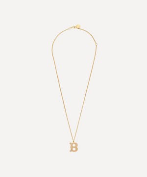 Alex Monroe - 18ct Gold-Plated Vermeil Silver Just My Type Letter B Necklace image number 2