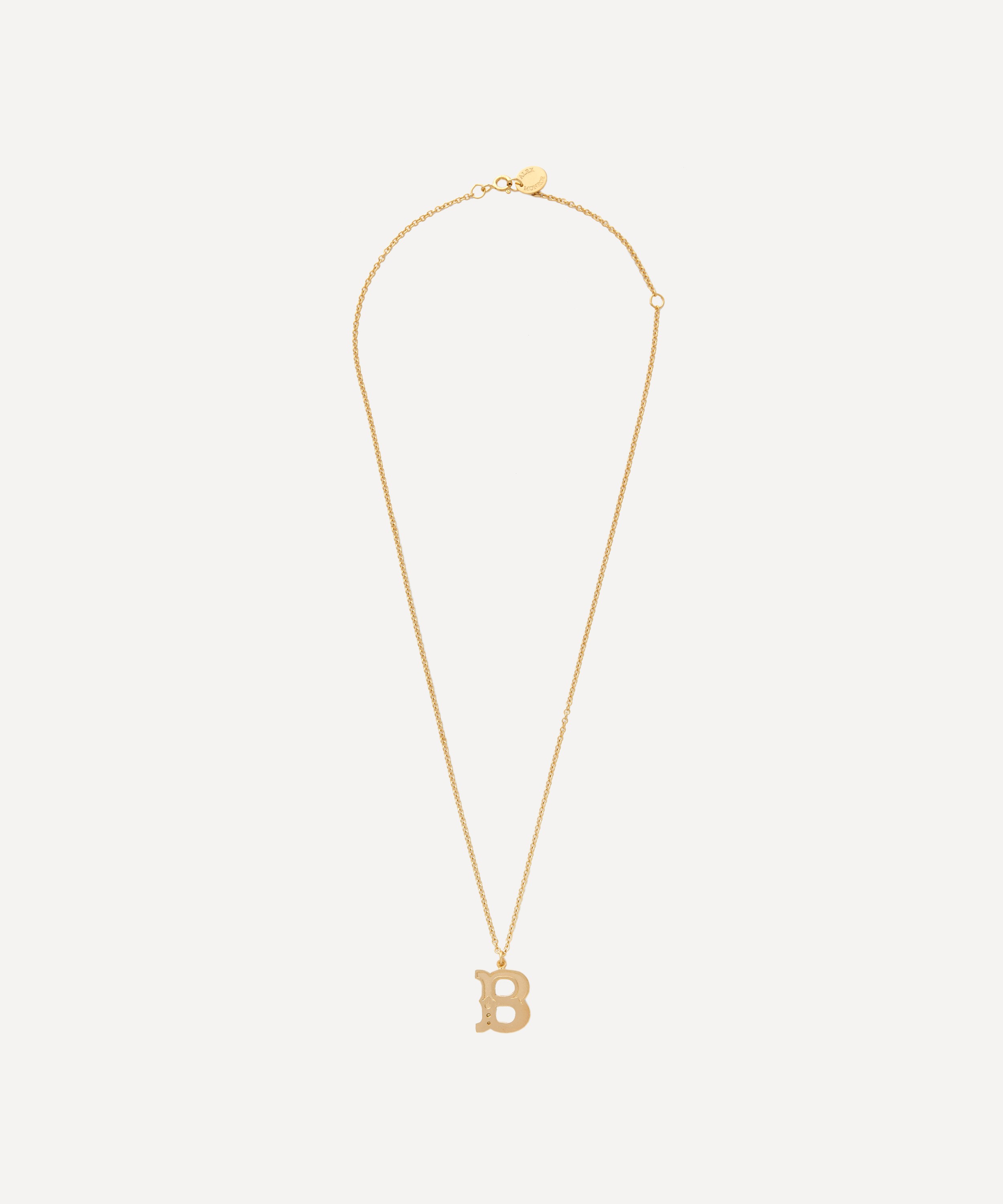 Alex Monroe - 18ct Gold-Plated Vermeil Silver Just My Type Letter B Necklace image number 2