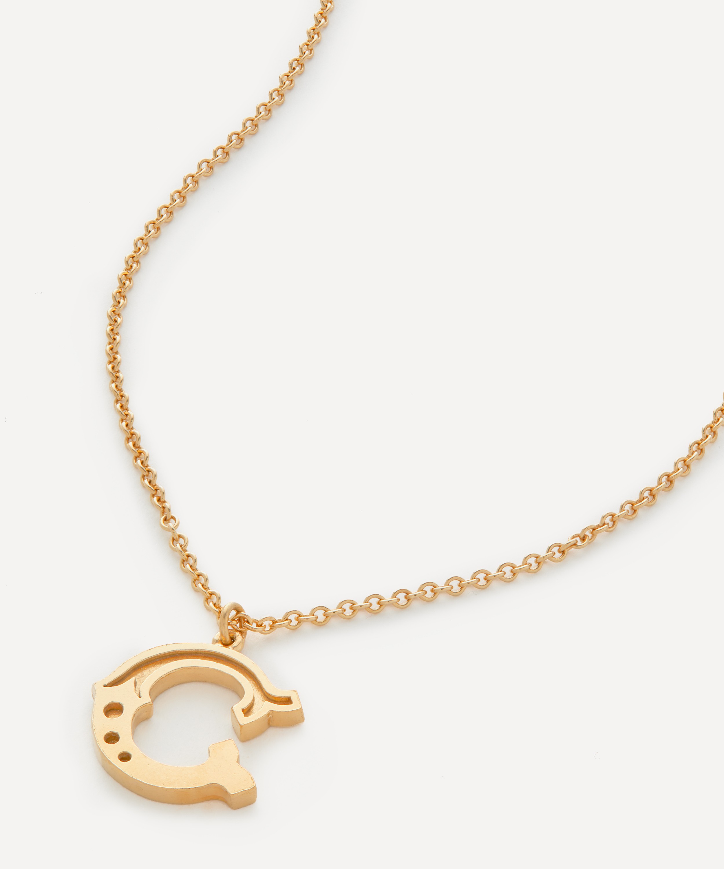 Alex Monroe - 18ct Gold-Plated Vermeil Silver Just My Type Letter C Necklace image number 0