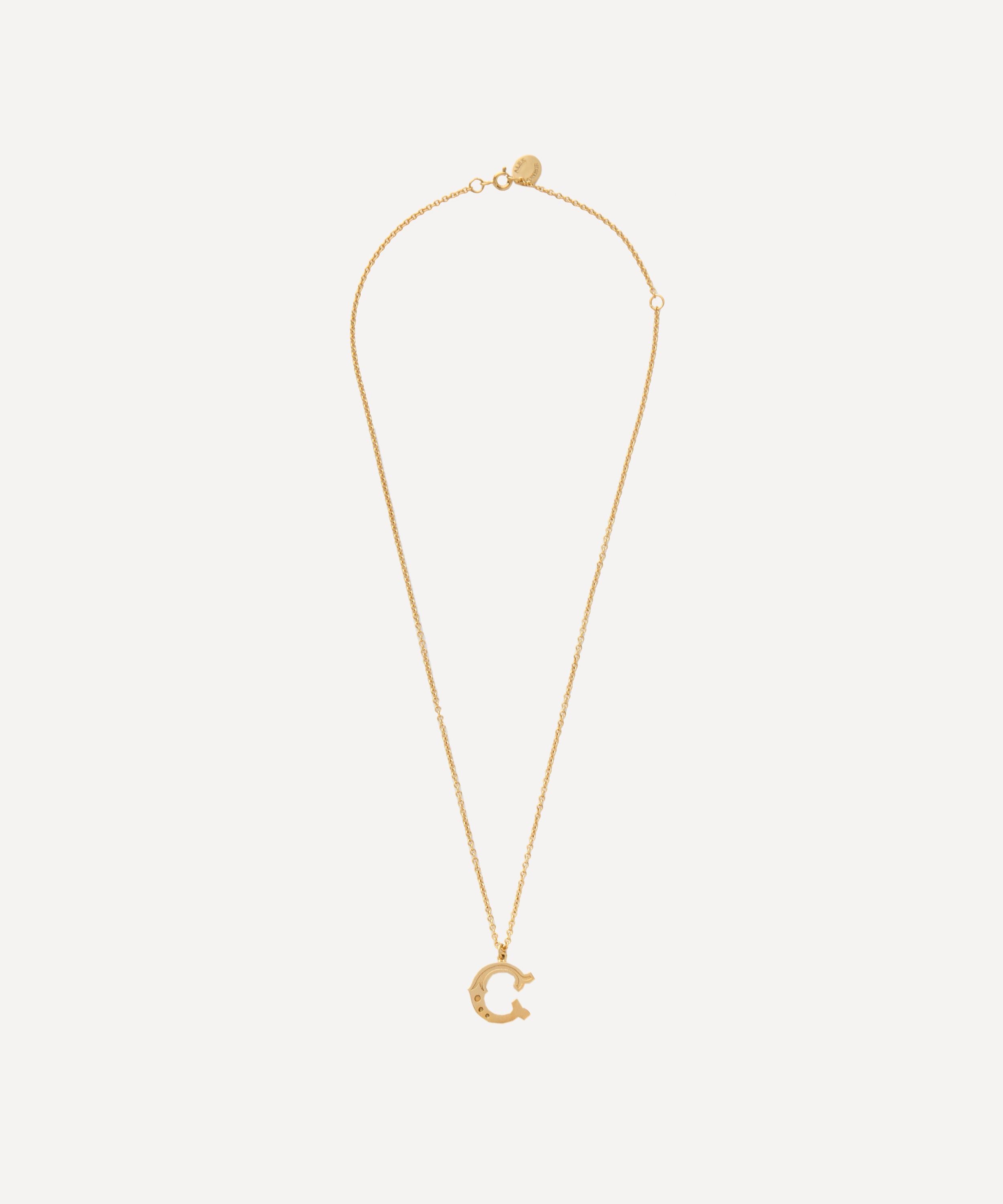 Alex Monroe - 18ct Gold-Plated Vermeil Silver Just My Type Letter C Necklace image number 2