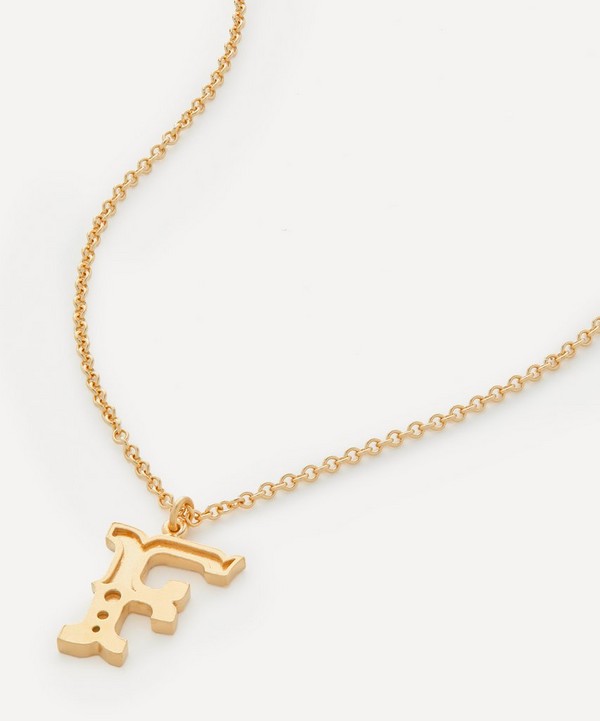 Alex Monroe - 18ct Gold-Plated Vermeil Silver Just My Type Letter F Necklace