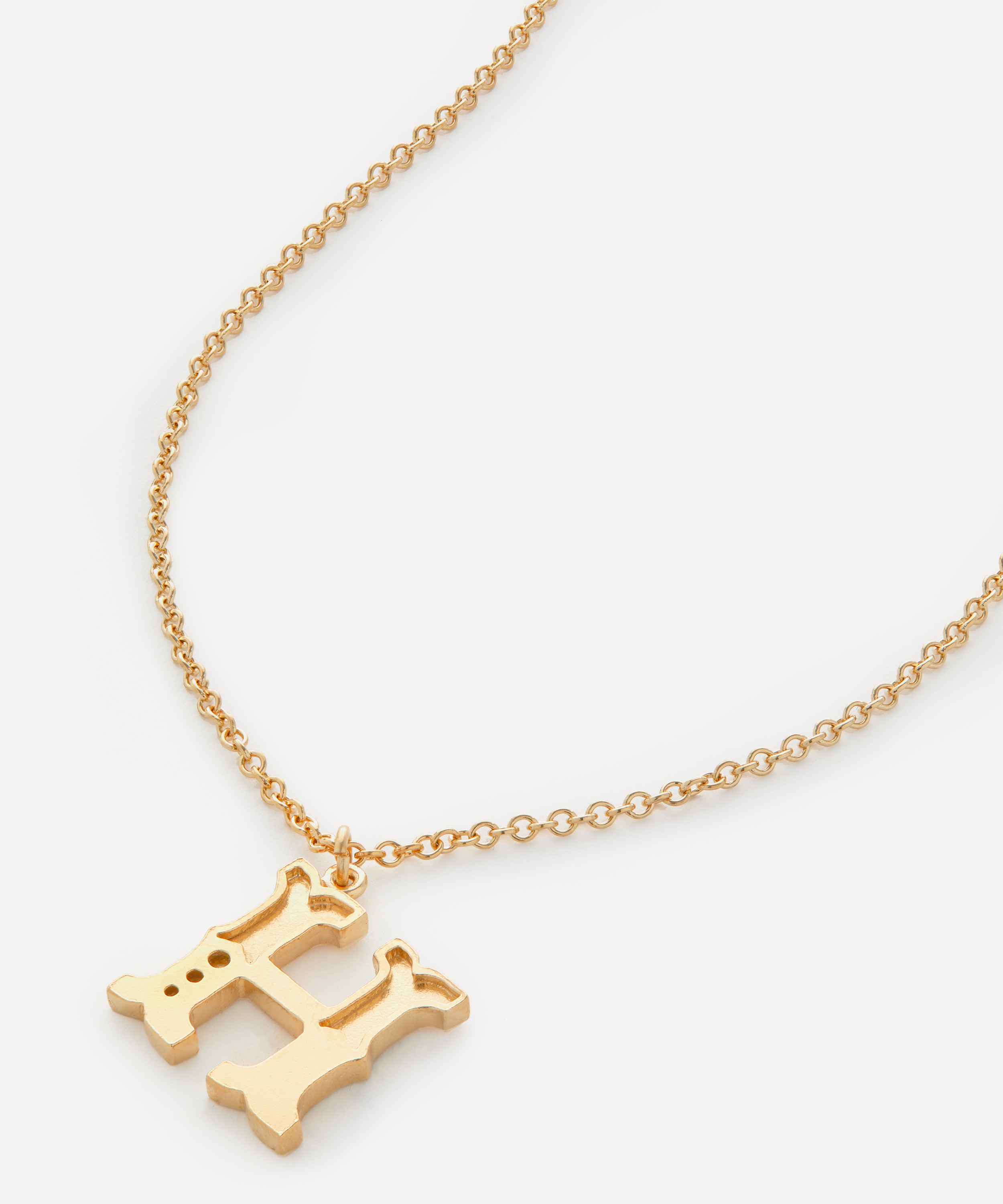 Alex Monroe - 18ct Gold-Plated Vermeil Silver Just My Type Letter L Necklace image number 0