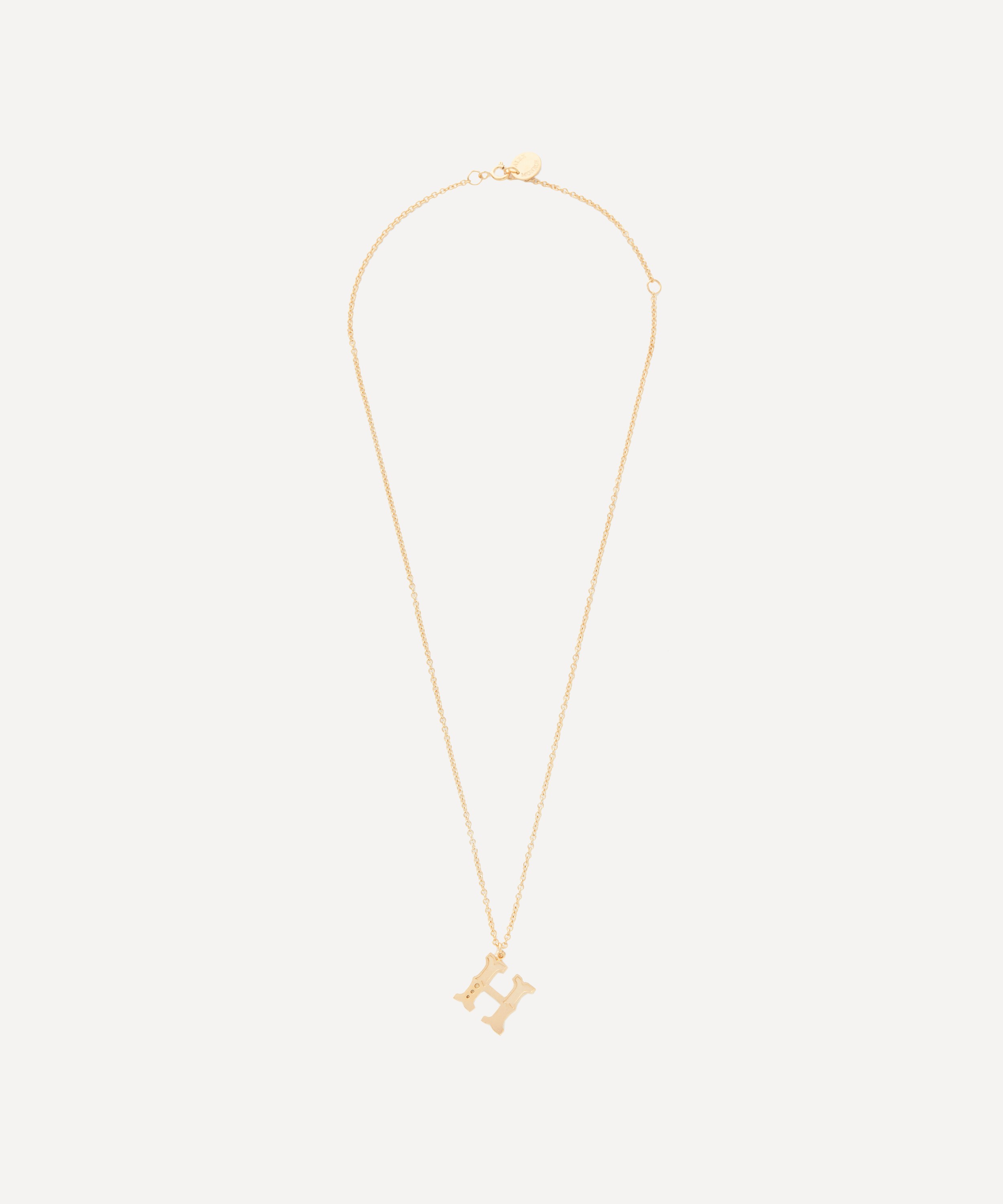 Alex Monroe - 18ct Gold-Plated Vermeil Silver Just My Type Letter L Necklace image number 2