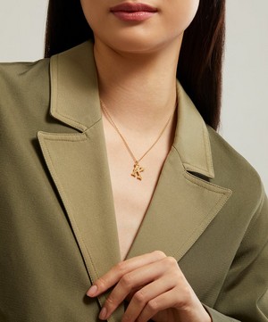 Alex Monroe - 18ct Gold-Plated Vermeil Silver Just My Type Letter K Necklace image number 1