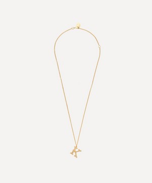 Alex Monroe - 18ct Gold-Plated Vermeil Silver Just My Type Letter K Necklace image number 2