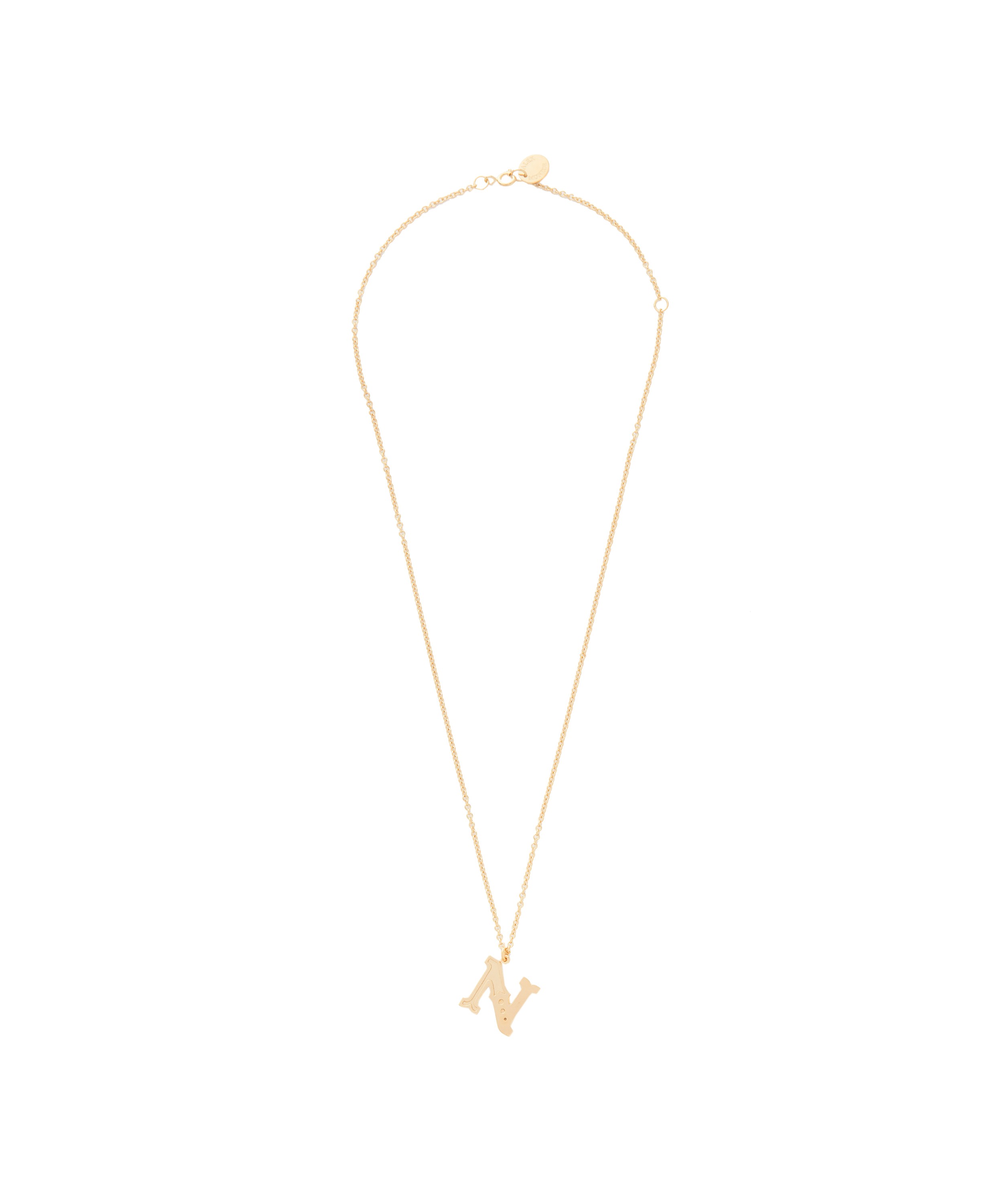 Alex Monroe - 18ct Gold-Plated Vermeil Silver Just My Type Letter N Necklace image number 2