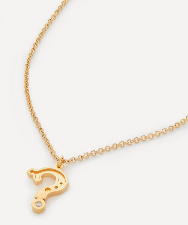 Alex Monroe - 18ct Gold-Plated Vermeil Silver Just My Type Question Mark Necklace image number null
