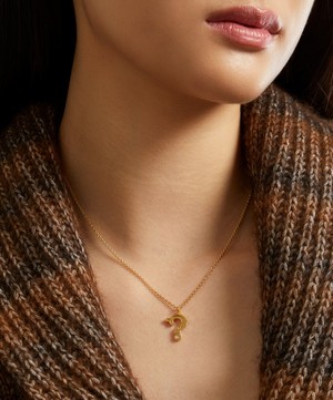 Alex Monroe - 18ct Gold-Plated Vermeil Silver Just My Type Question Mark Necklace image number 1