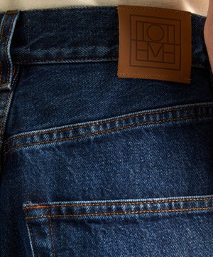 Toteme - Wide Tapered Leg Denim Jeans image number 4