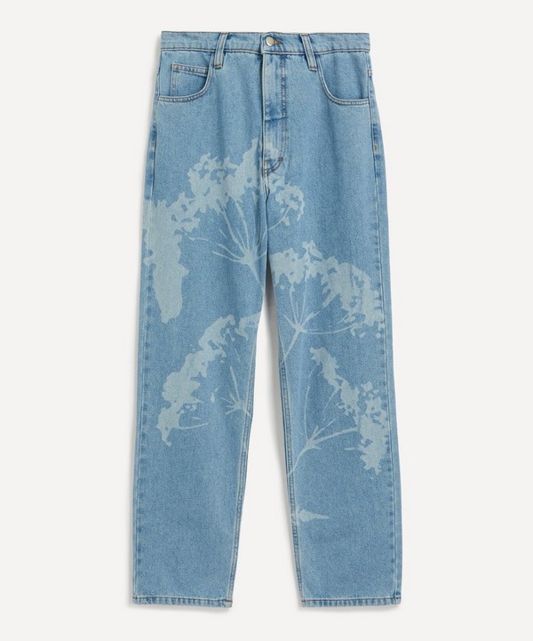 FANFARE - High Waisted Laser Dandelion Blue Jeans image number null
