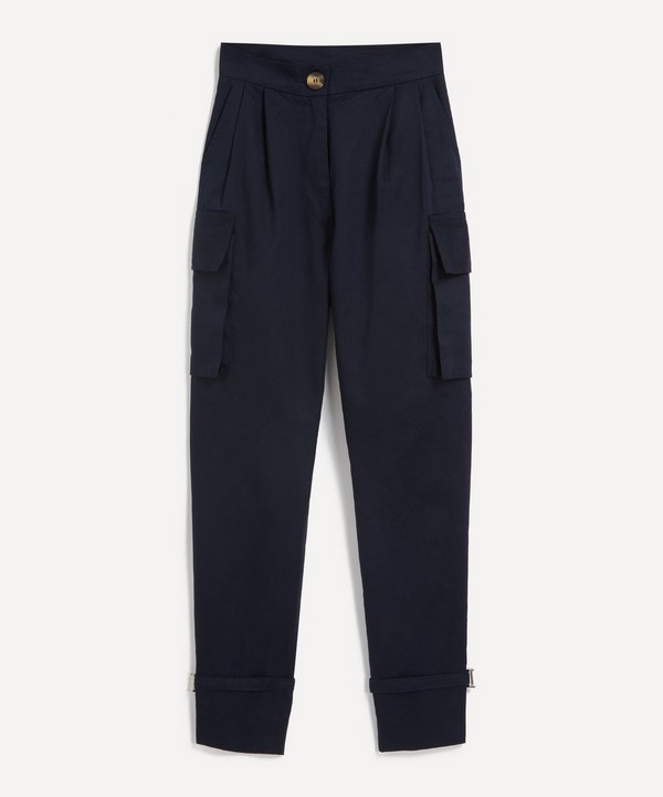 FANFARE - Navy Utility Cargo Trousers image number null