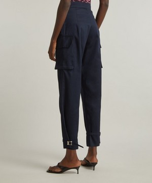 FANFARE - Navy Utility Cargo Trousers image number 3