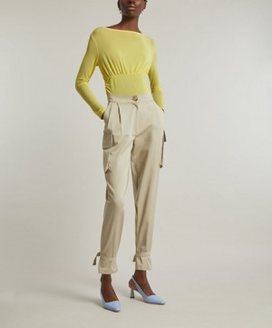 FANFARE - Beige Utility Cargo Trousers image number 1