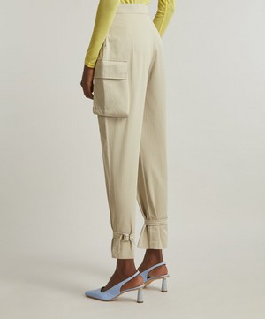 FANFARE - Beige Utility Cargo Trousers image number 3