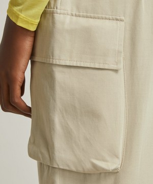 FANFARE - Beige Utility Cargo Trousers image number 4