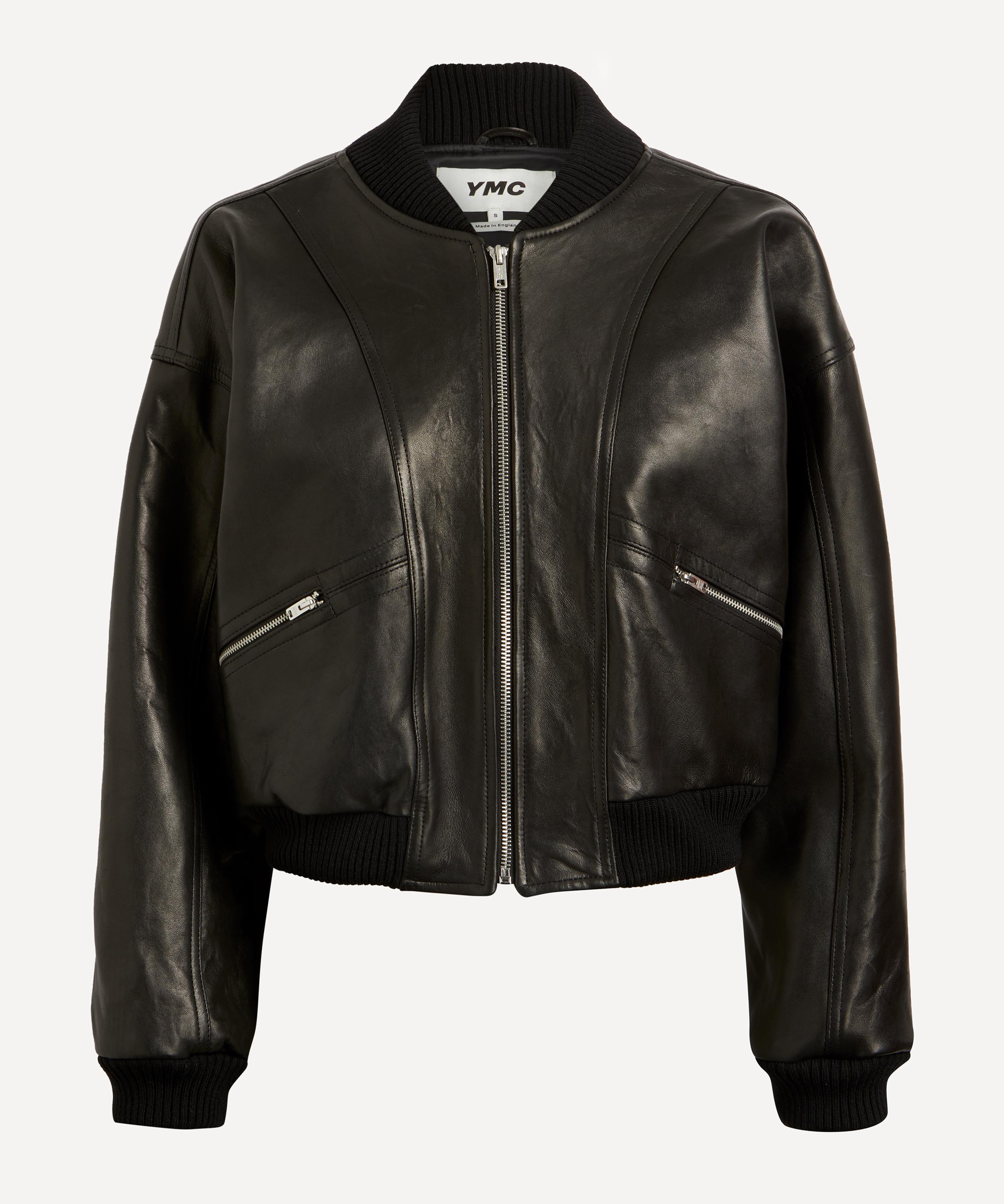 YMC Tenor Leather Bomber Jacket | Liberty