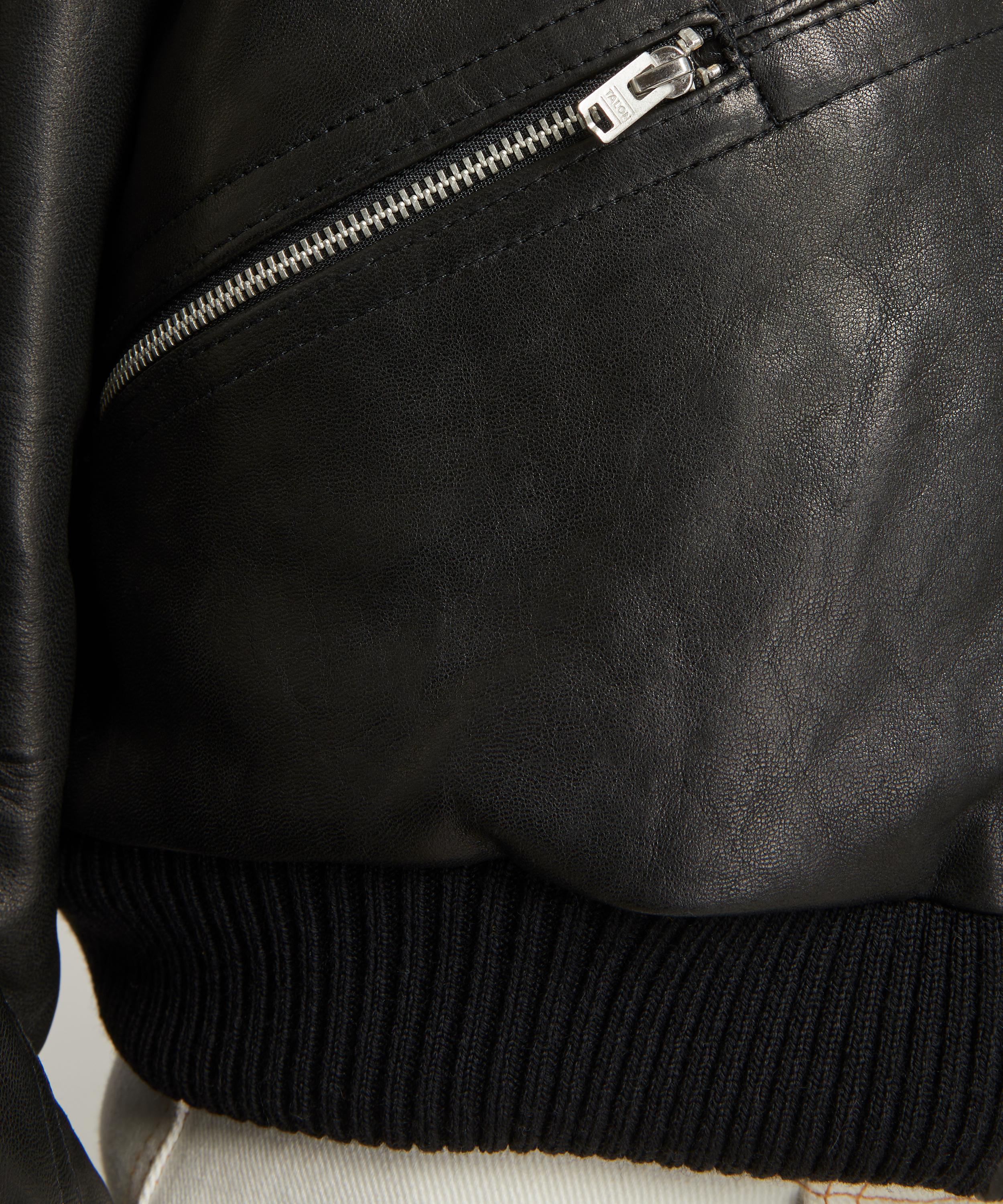 YMC - Tenor Leather Bomber Jacket image number 4