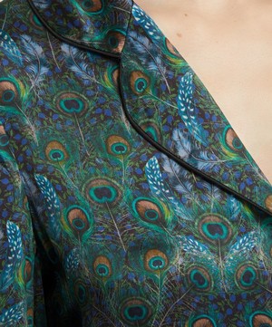 Liberty - Peacock Manor Silk Satin Pyjama Set image number 4