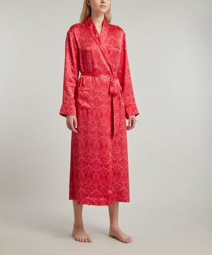 Liberty - Ianthe Silk Satin Long Robe image number 2