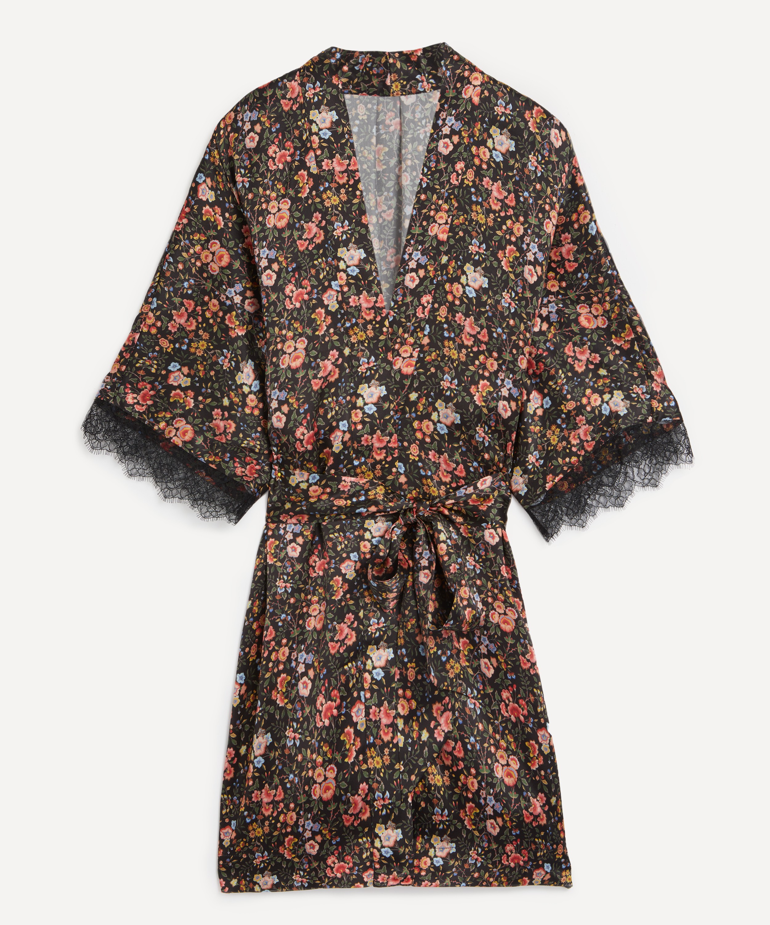 Liberty Delilah Silk Satin Lace Kimono | Liberty