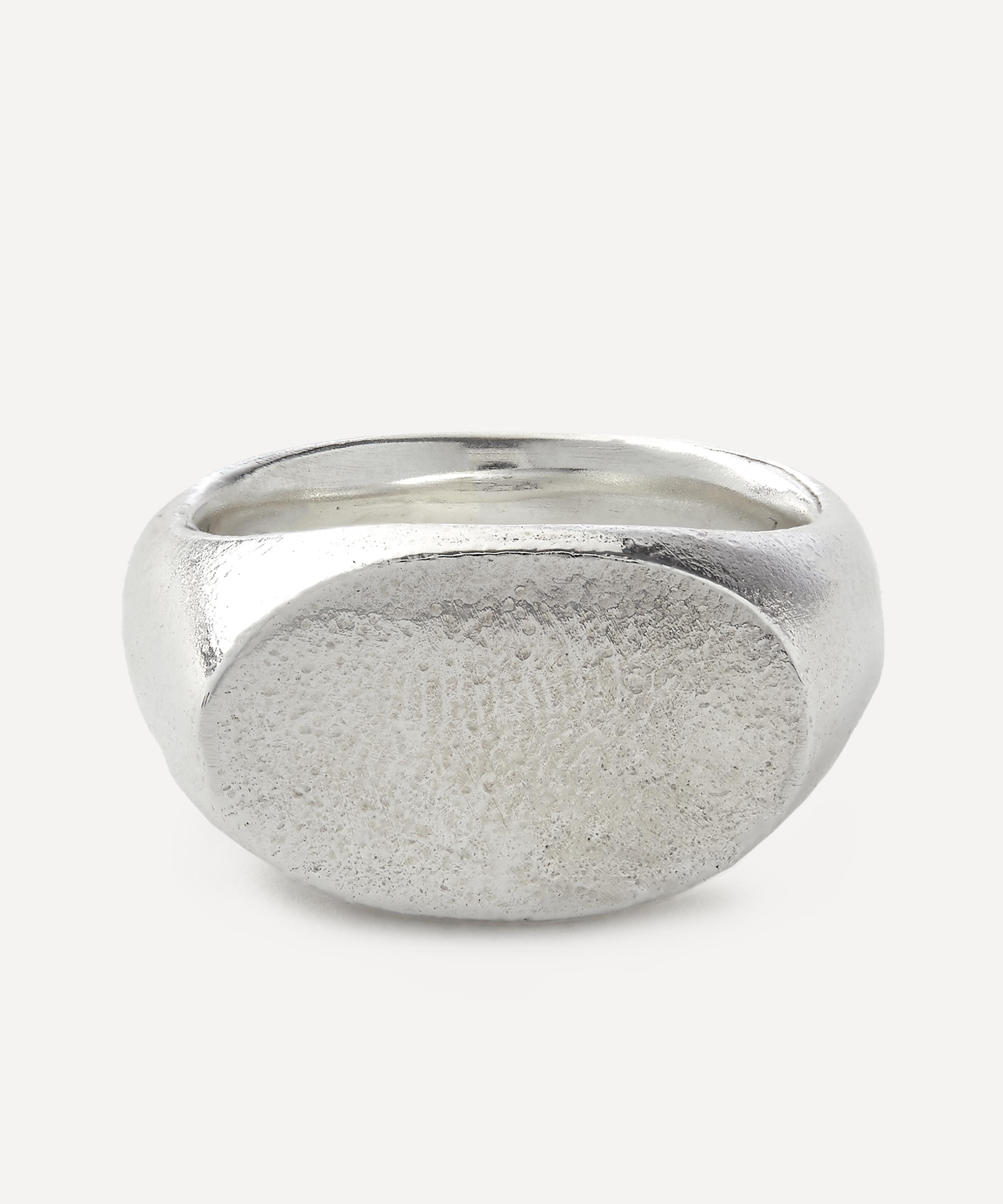 Frederick Grove - Sterling Silver Landscape Oval Signet Ring image number 0