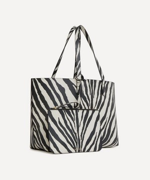 Mansur Gavriel - Small Zebra Print Leather Tote Bag image number 0